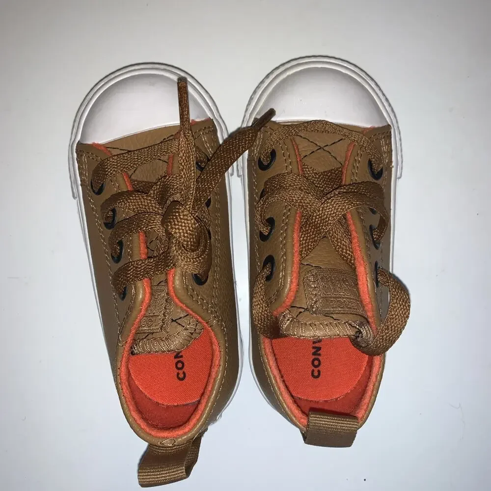 Converse Chuck Taylor All Star Toddler 5 Brown Puffer Stitch Low Top